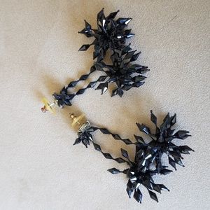 Black formal earrings